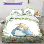 Peter Rabbit'i mustriga voodipesu, Tekikomplekt Tekikate Padjap&uuml;&uuml;r Kodu S&uuml;nnip&auml;evakingitus (1 * tekikott + 2 * padjap&uuml;&uuml;ri, ilma s&uuml;damikuta) 135x200cm