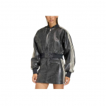 Adidas Originals SST FW25 Mugav triibuline p&uuml;stkraega l&uuml;hikeste varrukatega jakk Naiste jakk KE5035 XL