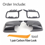 Carbon Fiber Style M Shape Side Mirror cover Caps for BMW X3 X 3 E83 2003-2010 Replacement Carbon Fiber Look