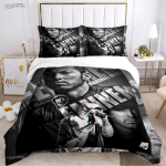 Eminem Muusika Casal K&otilde;ik hooajad Tekikate Tekk Voodipesu Komplektid Pehme Tekikate Ja Padjap&uuml;&uuml;rid Poiss &Uuml;hekohaline/Kahekohaline/Queen/King EU Single(135*200cm)3pcs