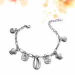 Silver bracelet with a shell pendant