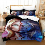 3D prinditud Buffy The Vampire Slayer voodipesukomplekt Poistele T&uuml;drukutele &Uuml;heinimese Queen-suuruses tekikott padjap&uuml;&uuml;r Voodi Lastele T&auml;iskasvanutele Tekk EU Single(135*200cm)3pcs