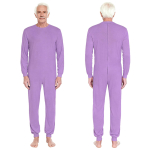 Lihtne v&auml;&auml;rikas riietus eakatele ja erivajadustega inimestele M-3XL: T&auml;ieliku seljatrahvi kombinesoon, triikimiskindel pikkade varrukatega jumpsuit, unisex XXL lilla