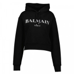 Balmain 25AW Meeste Vabaaja L&otilde;tv Pika Varrukaga Kapuutsiga S&auml;rk Extra Large must