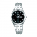 Seiko Kellad SEIKO SELECTION P&auml;ikesek&auml;iguline Kellapaar Safiirkristalli ja H&otilde;bedasega ning STPX031, Must, Naiste