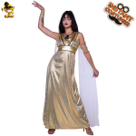 T&auml;iskasvanud naiste Halloweeni Kleopatra kleit, Egiptuse kuninganna peokost&uuml;&uuml;m cosplay kost&uuml;&uuml;m One size fits all gray
