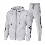 TP6343 Meeste v&auml;lisriiete kapuutsiga puuvillane dressipluus XL