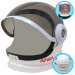 Astronaudi kiiver liigutatava visiiriga M&auml;ngukomplekt lastele Unisex Kooliklassi riietumiseks Valge OneSize