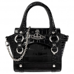 Vivienne Westwood Klassikaline Saturni Logo Magnetiline Sulgur Nahast T&otilde;mblukuga K&auml;ekott Mini Naiste k&auml;ekotid Must 48030002WL0099N401 Basic Set (Bag+Dust Bag)