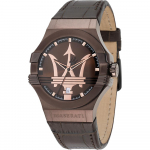 Maserati Potenza Pruun Nahk Pruun Meeste Kvartsikell R8851108011 pruun