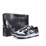 Nike Dunk Leather Wear resistant And Lightweight Low top Skateboard Shoes Unisex Black Gray White DD1503-101(team1616-L) 36