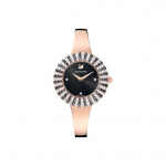 Swarovski Crystalline Delight K&auml;ekell Kvartsmehhanism Metallrihm Must sihver Naiste kellad Metallik 5484050 Black Dial