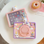 Funda Laste &uuml;mbris iPad 7. 8. 9. 10. p&otilde;lvkonnale &Uuml;mbris silikoonist P&ouml;&ouml;rleva alusega &uuml;mbris iPadile 9.7 10.2 10.5 10.9 Pro11 Air11 mini 6 7 iPad 5th 6th Gen(9.7