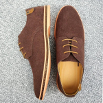 Meeste jalan&otilde;ud Suede Nahk Meeste Jalan&otilde;ud Oxford Vabaaja Tossud Mugavad Jalan&otilde;ud Kingad Suur Suurus Korterid zapatillas hombre 38 pruun
