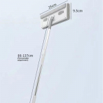 Klaasipuhastaja majapidamises kasutatav kahepoolne m&auml;rg ja kuiv kahekordse kasutusega klaasipuhasti Kaks-&uuml;hes p&ouml;&ouml;ratav klaasipuhastusvahend majapidamismopp 130cm expansion rod 3 pieces of cloth valge