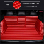 Kohandatud triibuline 5D t&auml;iskattega auto pagasiruumimatt Volkswageni VW ATLASi Teramonti Jetta 2020-2024 jaoks Auto tarvikud Vaip ATLAS 2017-2020 punane