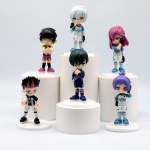6 tk Anime Blue Lock Figuurm&auml;nguasjad 9cm PVC Sagi Yoichi Chigiri Hyoma Nagi Seishiro Figuuride Komplekt Mudel Figuur P&uuml;siv gray