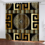 Nice Cortinas finas dedise&ntilde;adordeujo para dormitorio, cocina, decoraci&oacute;n de ventana, marcas barrocas de oro negro, barato, 2 piezas 50W130H(CM) 2PCS white