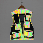 Techwear V&auml;rviline Hip Hop Helkurvest V&otilde;rk Multi-taskuline Varrukateta Jakk Meeste Kalastus Fotograaf V&ouml;&ouml;tkott Gilet S must