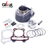 Glixal GY6 180cc 61mm Scooter Engine Rebuild Kit Big Bore Cylinder Kit Cylinder Head assy for 4-stroke 157QMJ Moped Scooter ATV