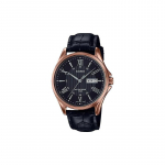 Casio 100 meetrit veekindel, kvartsmehhanismiga, nahkrihmaga, Jaapani ja Korea kell, meeste kell, must sihverplaat MTP-1384L-1A2V must