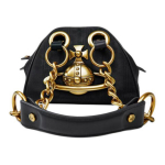 Vivienne Westwoodi arhiiv Orb Saturni logo T&otilde;mblukuga &otilde;lakott Naiste k&auml;ekotid Must 42020081UW00SSBLACK Basic Set (Bag+Dust Bag)