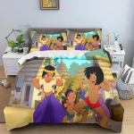 JungleBook Tekikott Printsessi Seeria Komplekt Tekk Voodipesu 3D Laste Voodipesu Komplekt 3-osaline 1 Tekikate Kuninglik Suurus 135x200cm