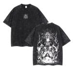 Mahoraga Sukuna T-s&auml;rk Jujutsu Kaisen Meeste Vintage Happepesu Jumalik Kindral Kaheksak&auml;eline M&otilde;&otilde;k Anime Graafilised T-s&auml;rgid puuvill L black