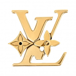 Louis Vuitton Monogram Row LV T&auml;hekujundus Kullatud Metallist Rinnam&auml;rk Meeste aksessuaarid M03776 Gold