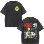 Pestud Vintage Rapper Bad Bunny T-s&auml;rk Debi Tirar Mas Fotos DTMF Album 2025 T-s&auml;rgid Meeste Naiste Hip Hop &Uuml;legabariidilised T-s&auml;rgid Topid S mitmev&auml;rviline