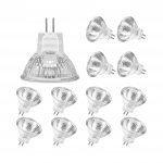 12 tk MR11 halogeenpirni, GU4 h&auml;mardatavad lambid - 12V 20W klaaskate lagi-valgustitele, soe valge 2700K Uus toode