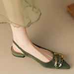 Suede Naiste Kingad Terava Ninaga Sandaalid 2025 Suvi Slingback Kleidi Kingad Vabaaja Slip-on Pumbad Madala Kontsaga Chaussure Femme 35 pruun