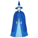 Unetu printsessi haldjast ristiema Cosplay kost&uuml;&uuml;m Halloweeni jaoks Pol&uuml;esterkangast M blue