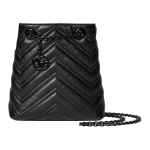 GUCCI GG Marmont Nahast Kopp-kott, &Otilde;lakott Mini Naistele Must Basic Set (Bag + Dustproof Bag) must