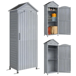Aiam&ouml;&ouml;bel Puidust Eriti k&otilde;rge T&ouml;&ouml;riistakuur Reguleeritava riiuliga Magnetiline uks Tsingitud katus Ventilatsioon 85 x 58 x 213 cm hall