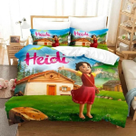 Heidi, t&uuml;druk Alpidest Voodipesukomplekt &Uuml;heinimese Twin T&auml;is Queen King Suurusega Voodikomplekt T&auml;iskasvanu Laste Magamistuba Tekikott Komplektid 3D Anime 135x200cm