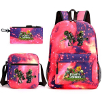 3-osaline koolikoti komplekt &otilde;pilastele Suure mahutavusega Oxfordi riidest koolikott &otilde;larihma ja pliiatsitopsiga 3-piece school bag set pink