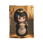 Gugu Gaga pingviini multifilm AI pengmin Absoluutne Gugu Gaga Arknights Endfield Tekk Flanellist visketekid kattetekiks Talv 100x125cm (40x50inch)