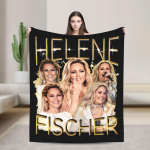 Helene Fischer Staadionituur Kontsertitekid Pehmed Vooditekid Tekid Lastele Diivanile Voodisse Flanell Voodikate Voodikate 75x100cm (30x40inch) black