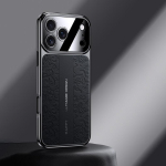 Luksuslik nahast tagak&uuml;lg, galvaanilise kattega pehme TPU katte&uuml;mbris iPhone 17 pro Max Air iPhone 16 15 14 ProMax jaoks iPhone 14 Pro must
