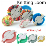 4 suurust Fluff Ball Weaver Needle K&auml;sit&ouml;&ouml; Knitting Loom Wool Tool DIY n&otilde;ela k&auml;sit&ouml;&ouml;komplekt