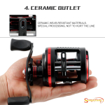 Kalastusrull 10+1BB vasak- ja parempoolne metallist p&uuml;&uuml;girull P&uuml;&uuml;givarustuse tarvikud 100-left must