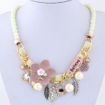 Flower Statement kaelakeed vaigust helmestega kristalliseerunud v&auml;rvi Choker kaelakeed moeehted naistele