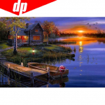 5D &uuml;mmargune teemantmuster p&auml;ikeseloojanguk&uuml;la mere teemanttikandid isetehtud n&auml;put&ouml;&ouml; teemantmaal 20X30