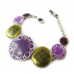 NOA [G5534] - Bracelet Cr&eacute;ateur 'Princesse Pop' violet jaune lilla
