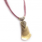 Les Tr&eacute;sors De Lily [J8475] - Collier Cr&eacute;ateur 'Altai' bordeaux dor&eacute; Heleroosa