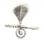 Les Tr&eacute;sors De Lily [K0279] - Bracelet bras cr&eacute;ateur 'Cobra' argent&eacute; h&otilde;be