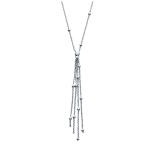 Les Tr&eacute;sors De Lily [M7248] &ndash; h&otilde;bedane 'Billes' kaelakee (roodiumiga kaetud) &ndash; 64x5 mm h&otilde;be