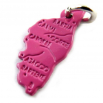 Altesse [N3364] &ndash; roosa 'Corsica' h&otilde;bedane ripats &ndash; Korsika (15x7 mm) h&otilde;be