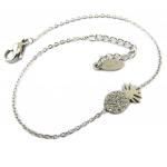 Les Tr&eacute;sors De Lily [P8169] &ndash; h&otilde;bevalge 'Ananassi' terasest k&auml;ev&otilde;ru - 12x6 mm valge